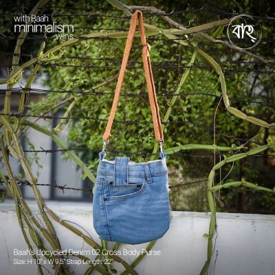 Picture of Baah's Upcycled Denim 02 Cross Body Purse-Blue