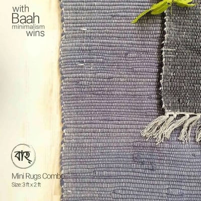 Picture of Upcycled Mini Rugs-Jet Grey