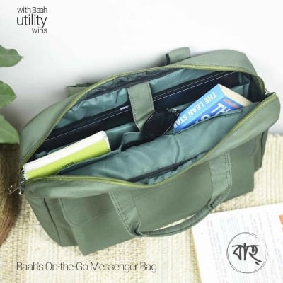 Picture of Baah’s On-the-Go Messenger Bag ( With Orange Belt)-Multicolor