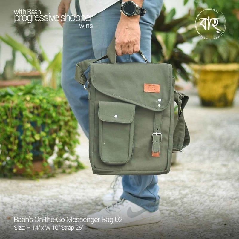 Picture of Baah’s On-the-Go Messenger Bag 02-Olive