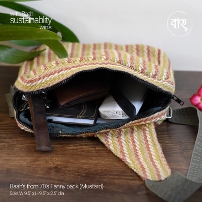 Picture of Baah's from 70's Fanny pack (Mustard)-Multicolor