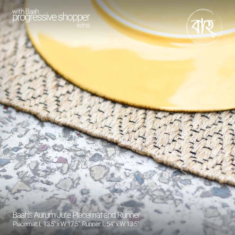 Picture of Baah's Aurum Jute Placemat and Runner-Black