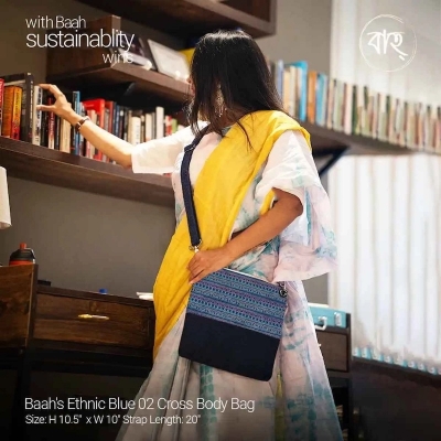 Picture of Baah’s Ethnic Blue 02 Cross Body Bag-Blue
