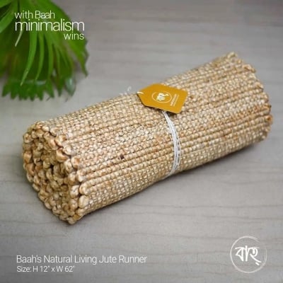 Picture of Baah’s Natural Living Jute Runner-Gold