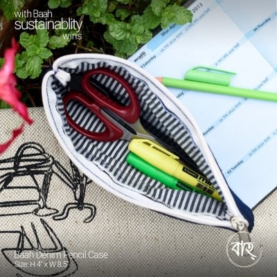Picture of Baah Denim Pencil Case-Blue
