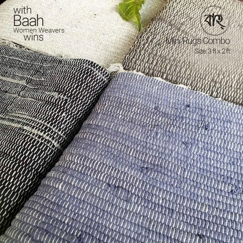 Picture of Upcycled Mini Rugs-Jet Grey