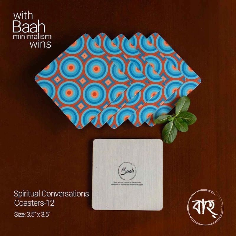 Picture of Spiritual conversation coaster 12(Per pcs)-Multicolor