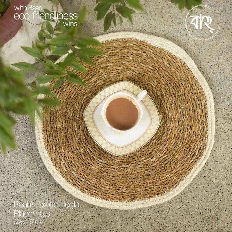 Picture of Baah’s Exotic Hogla Placemats 15″ dia-Multicolor