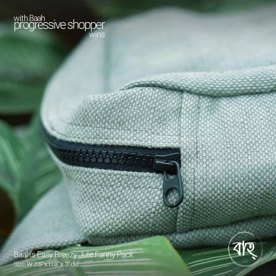 Picture of Baah's Easy Breezy Jute Fanny Pack-Grey