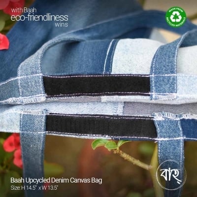 Picture of Baah Upcycled Denim Canvas Bag-Blue