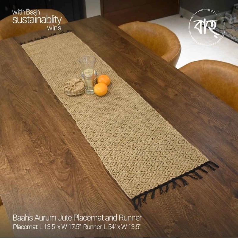 Picture of Baah's Aurum Jute Placemat and Runner-Black