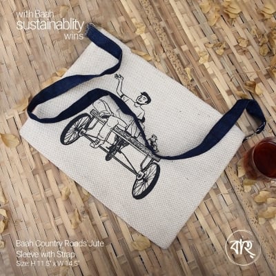 Picture of Baah Country Roads Jute Sleeve with Strap