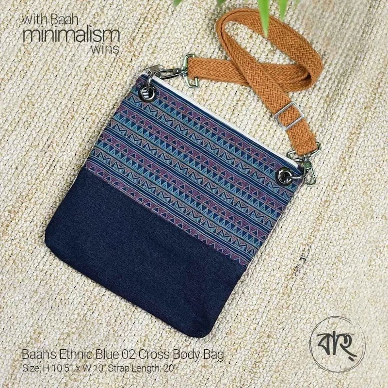 Picture of Baah’s Ethnic Blue 02 Cross Body Bag-Blue