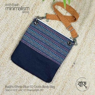Picture of Baah’s Ethnic Blue 02 Cross Body Bag-Blue