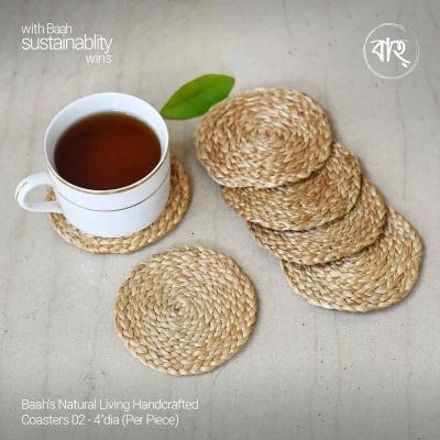 Picture of Baah's Natural Living Handcrafted Coasters 02 - 4"dia (Per Piece)-Gold