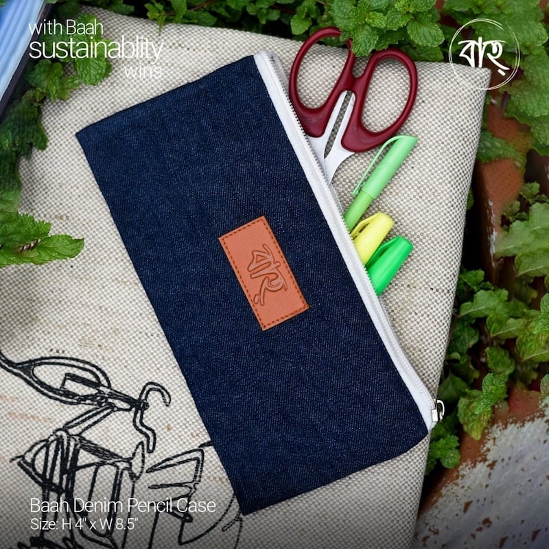 Picture of Baah Denim Pencil Case-Blue