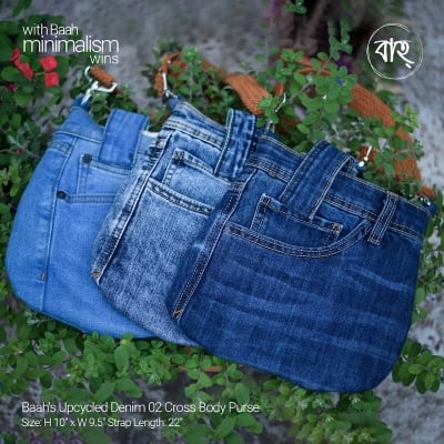 Picture of Baah's Upcycled Denim 02 Cross Body Purse-Blue