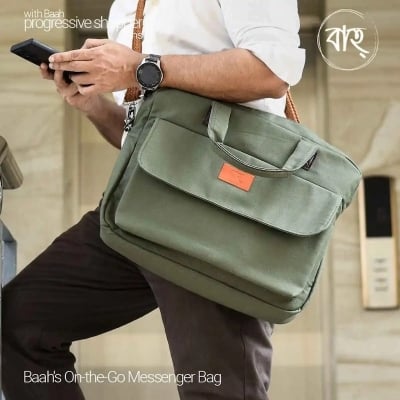 Picture of Baah’s On-the-Go Messenger Bag ( With Orange Belt)-Multicolor