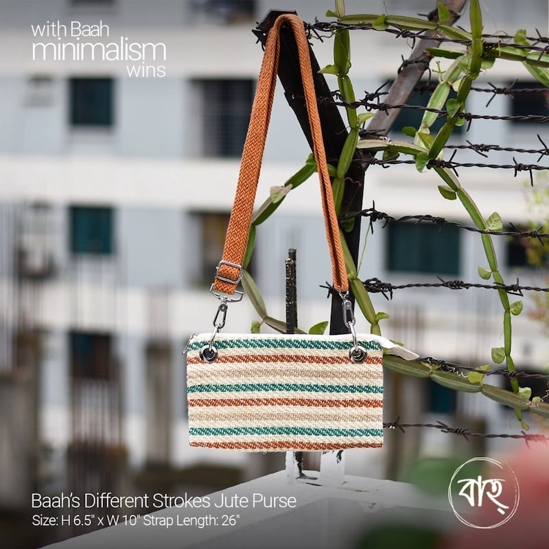 Picture of Baah’s Different Strokes Jute Purse-Multicolor