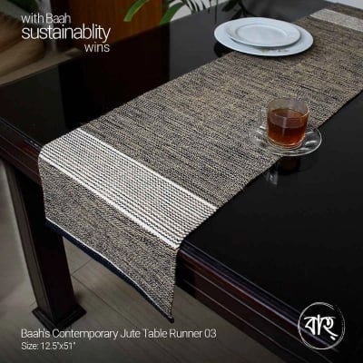Picture of Baah’s Contemporary Jute Table Runner 03-Multicolor