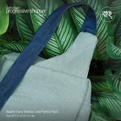 Picture of Baah's Easy Breezy Jute Fanny Pack-Grey