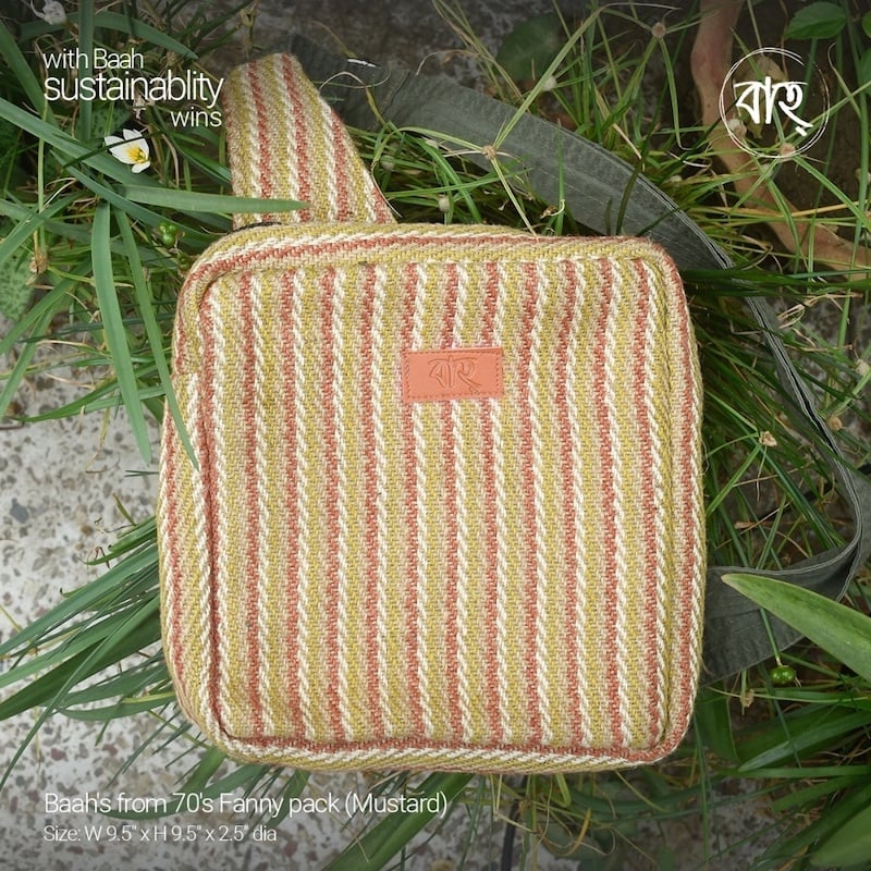 Picture of Baah's from 70's Fanny pack (Mustard)-Multicolor