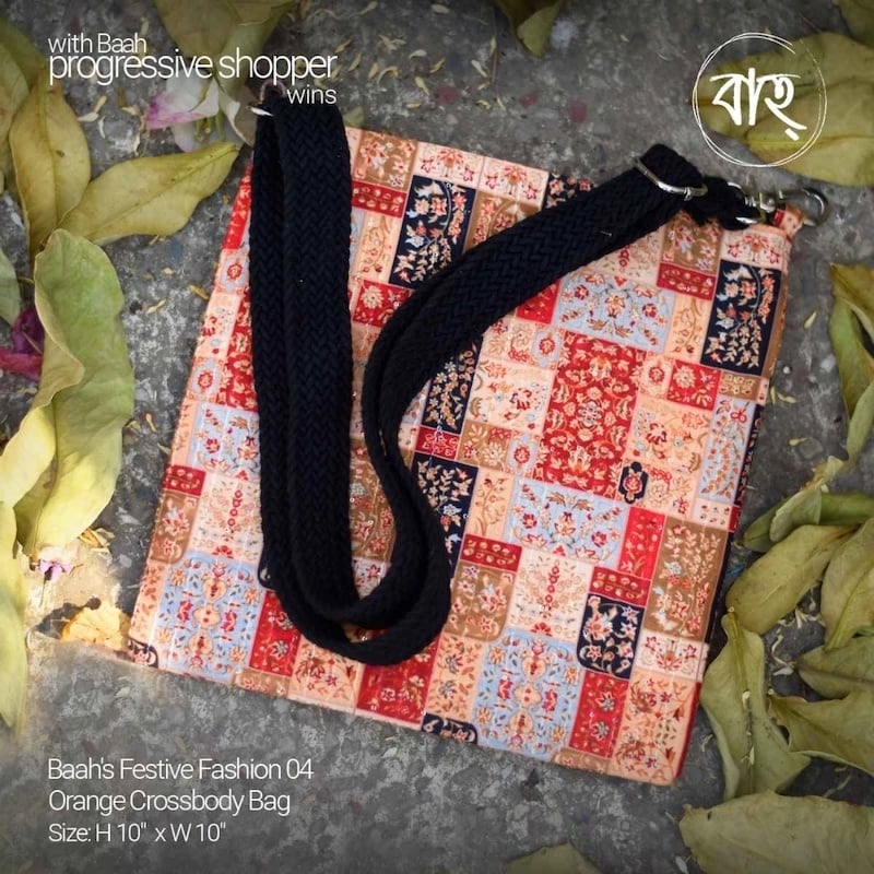 Picture of Baah's Festive Fashion 04 Orange Crossbody Bag-Orange