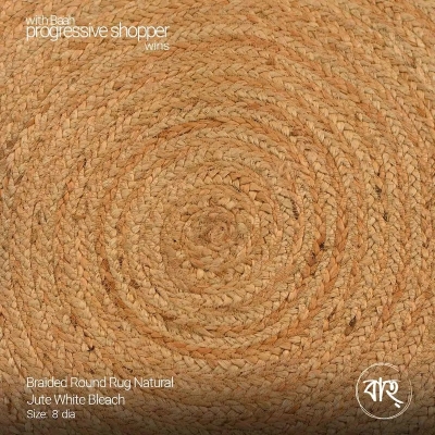 Picture of Round Handmade Natural Jute Rug 8'-natural beige