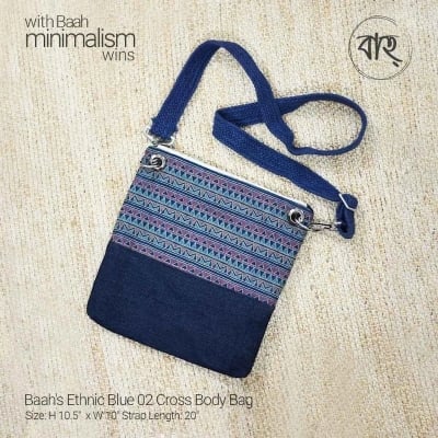 Picture of Baah’s Ethnic Blue 02 Cross Body Bag-Blue