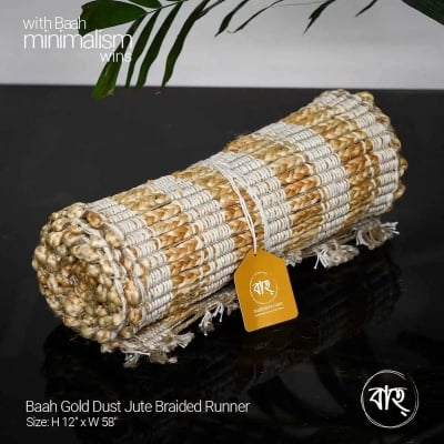 Picture of Baah Gold Dust Jute Braided Runner-Gold