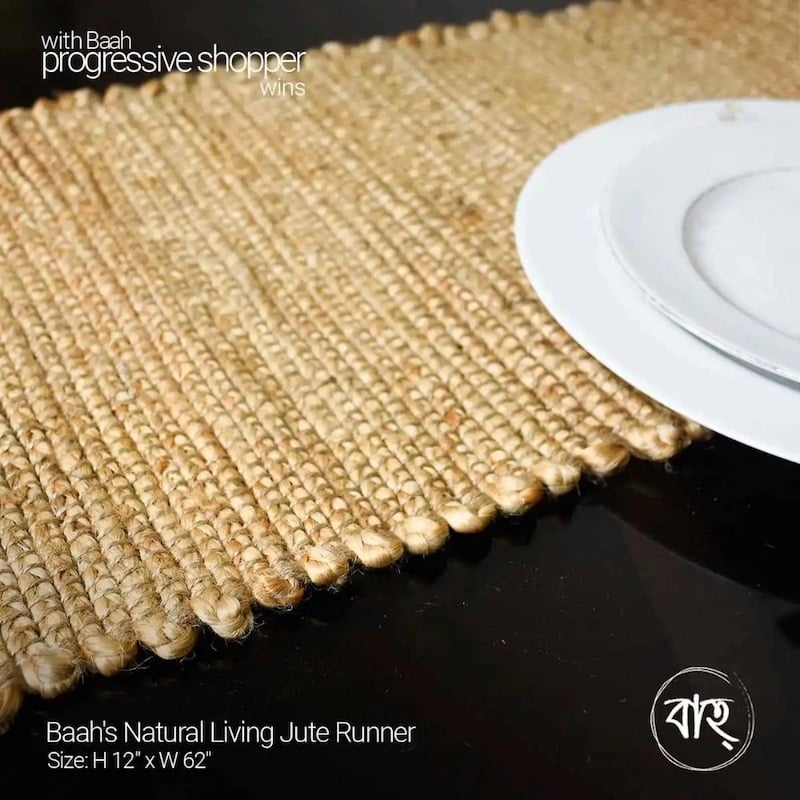 Picture of Baah’s Natural Living Jute Runner-Gold