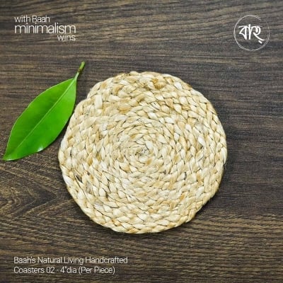 Picture of Baah's Natural Living Handcrafted Coasters 02 - 4"dia (Per Piece)-Gold