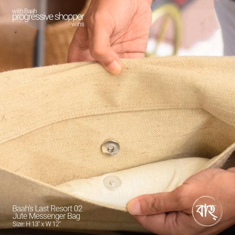 Picture of Last Resort 02 Jute Messenger Bag-Khaki