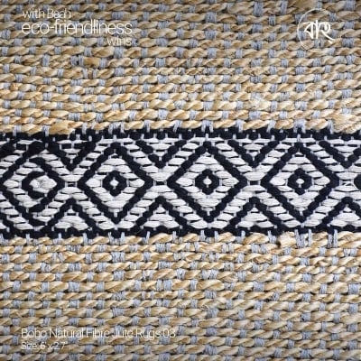Picture of Boho Natural Fibre Jute Rugs 03-6’x2.7′-Multicolor