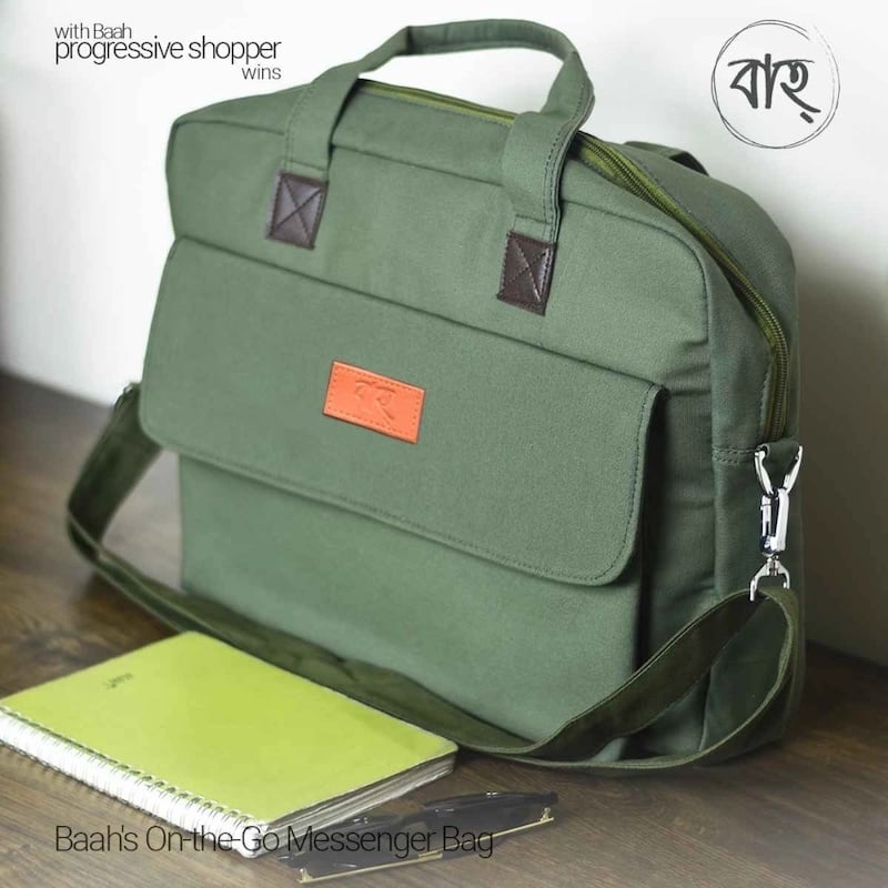 Picture of Baah’s On-the-Go Messenger Bag ( With Orange Belt)-Multicolor