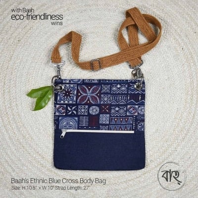 Picture of Baah’s Ethnic Blue Cross Body Bag-Multicolor