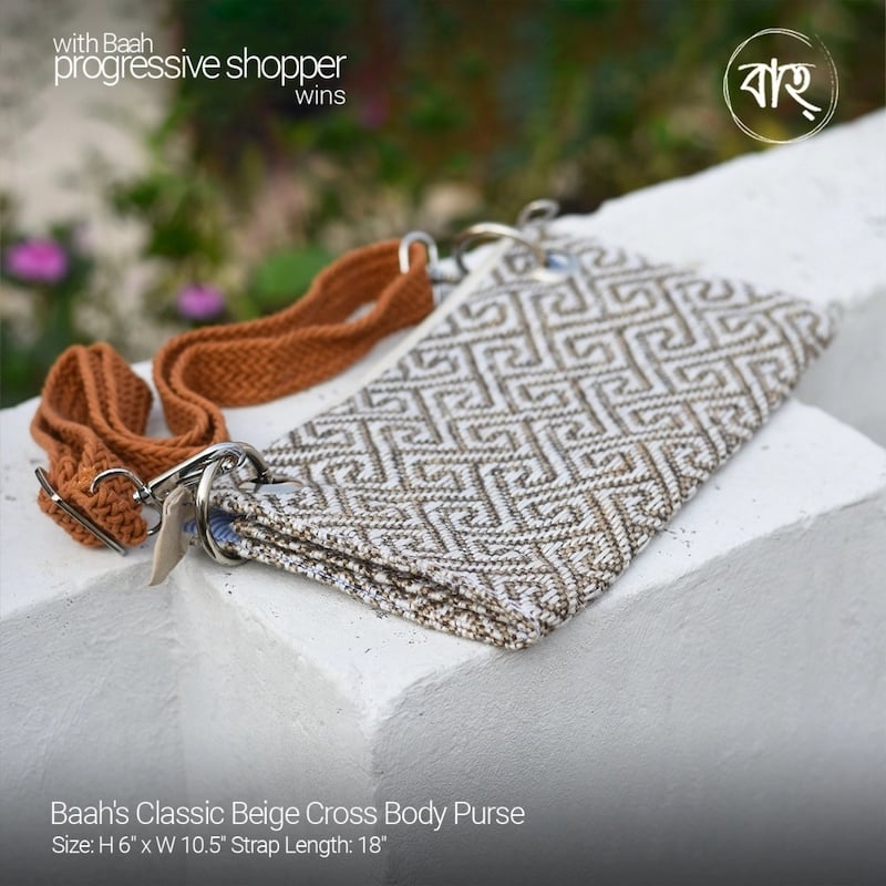 Picture of Baah’s Classic Beige Crossbody Purse-Brown