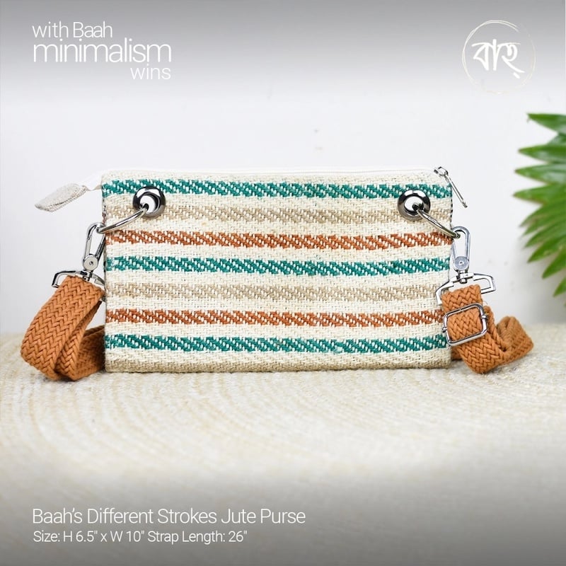 Picture of Baah’s Different Strokes Jute Purse-Multicolor