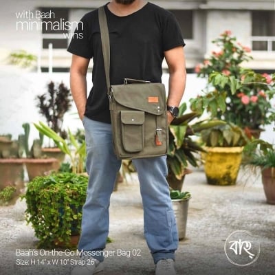 Picture of Baah’s On-the-Go Messenger Bag 02-Olive