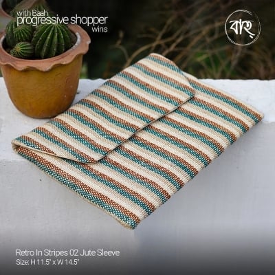 Picture of Retro In Stripes 02 Jute Sleeve-Multicolor