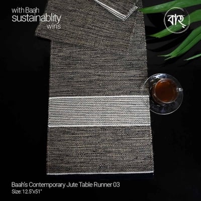 Picture of Baah’s Contemporary Jute Table Runner 03-Multicolor