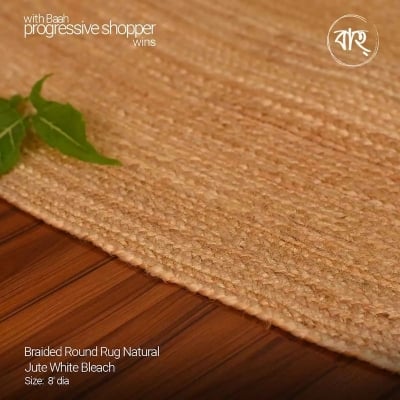 Picture of Round Handmade Natural Jute Rug 8'-natural beige