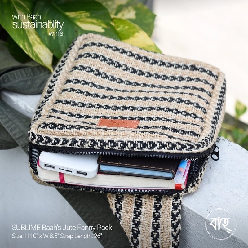 Picture of SUBLIME Baah's Jute Fanny Pack-Multicolor