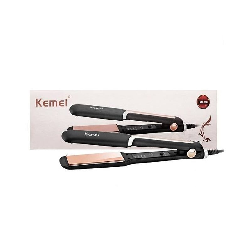 Picture of ΚΕΜΕΙ KM-458 Professional Hair Straightener Electric Flat Iron Hair Styling Tool (Black)