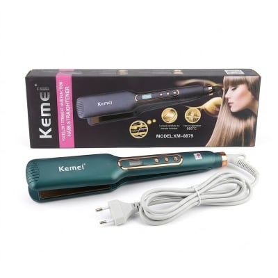 Picture of Kemei Km-8879 Digital Hair Straightener (Black)