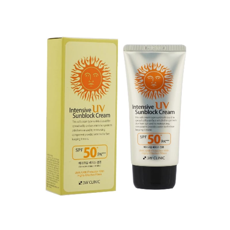 Picture of 3W Clinic Intensive UV Sunblock Cream SPF50+/PA+++ (Korea) - 70ml (Orange)