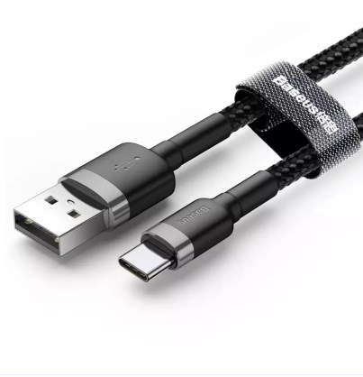 Picture of Baseus Cafule Quick Charge 3.0 USB to Type C Cable 2 meter/1 meter Black
