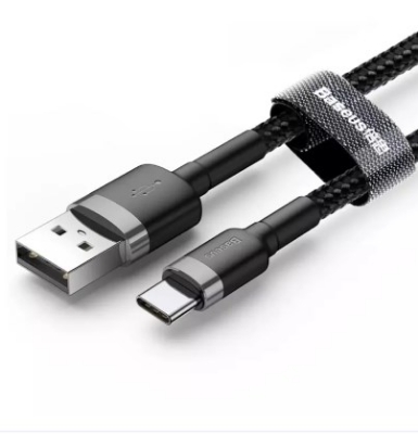 Picture of Baseus Cafule Quick Charge 3.0 USB to Type C Cable 2 meter/1 meter Black