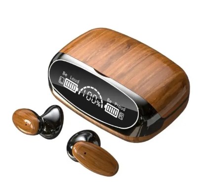 Picture of M35 Tws Wood Grain Bluetooth Earphone Led Display 9D Stereo Sound Music Headphone Wireless Earbuds Touch Control Sport Earphone With Mic - Bluetooth Headphone Black