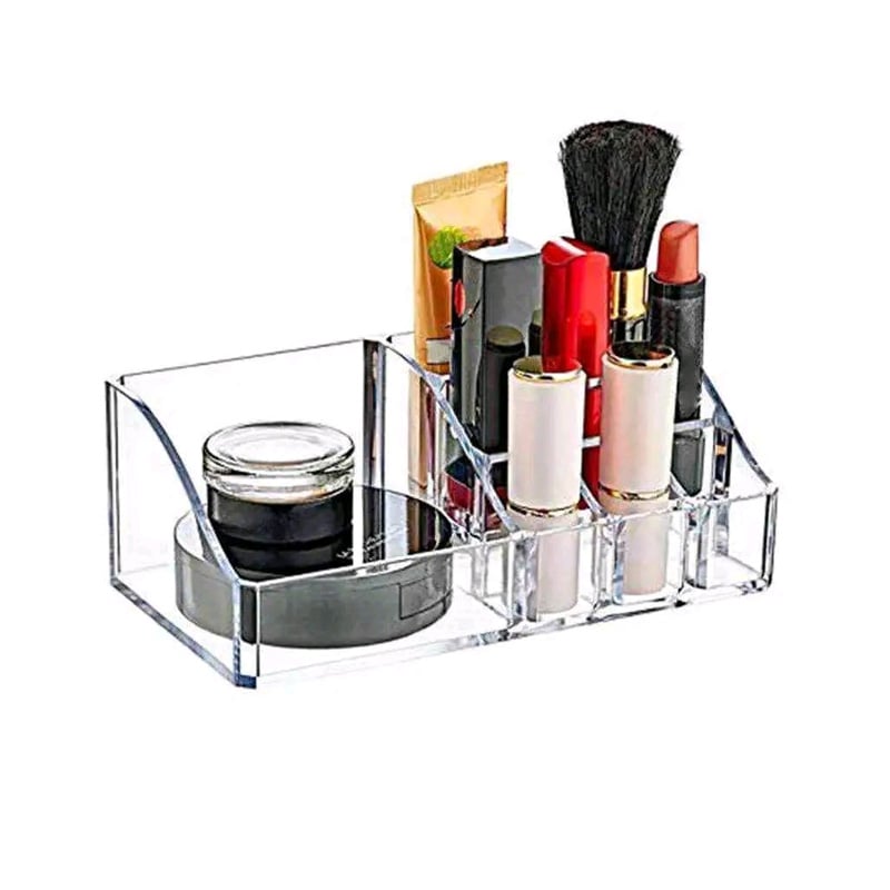Picture of 9 Grid Acrylic Makeup Organizer Storage Box/ Lipstick Jewelry Box (White)